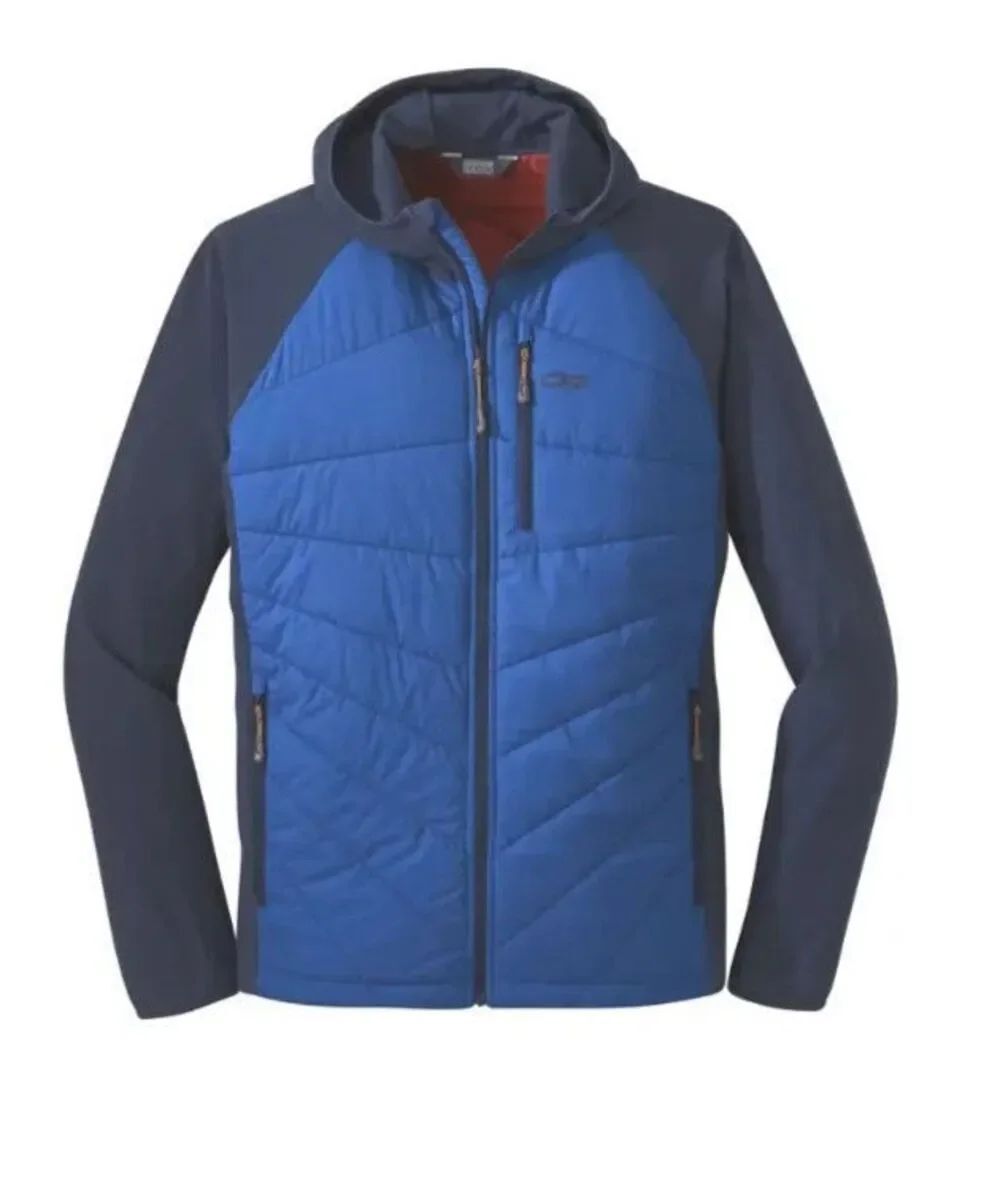 Outdoor Research Refuge Air Hybrid Hooded Blue Jacket Lightweight Men's XL